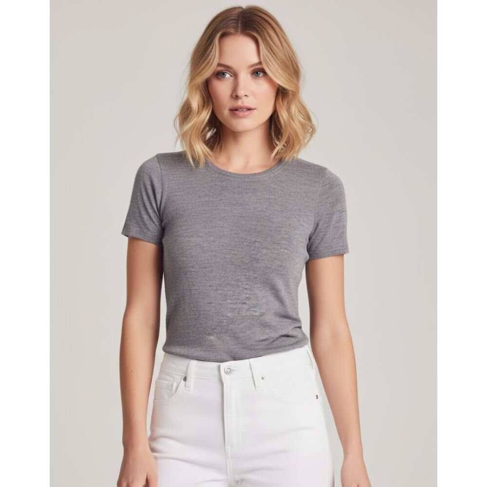 NWT nomad Gramercy T-Shirt in Cobblestone Gray Cashmere Featherweight Sweater S